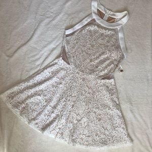 White and nude dress